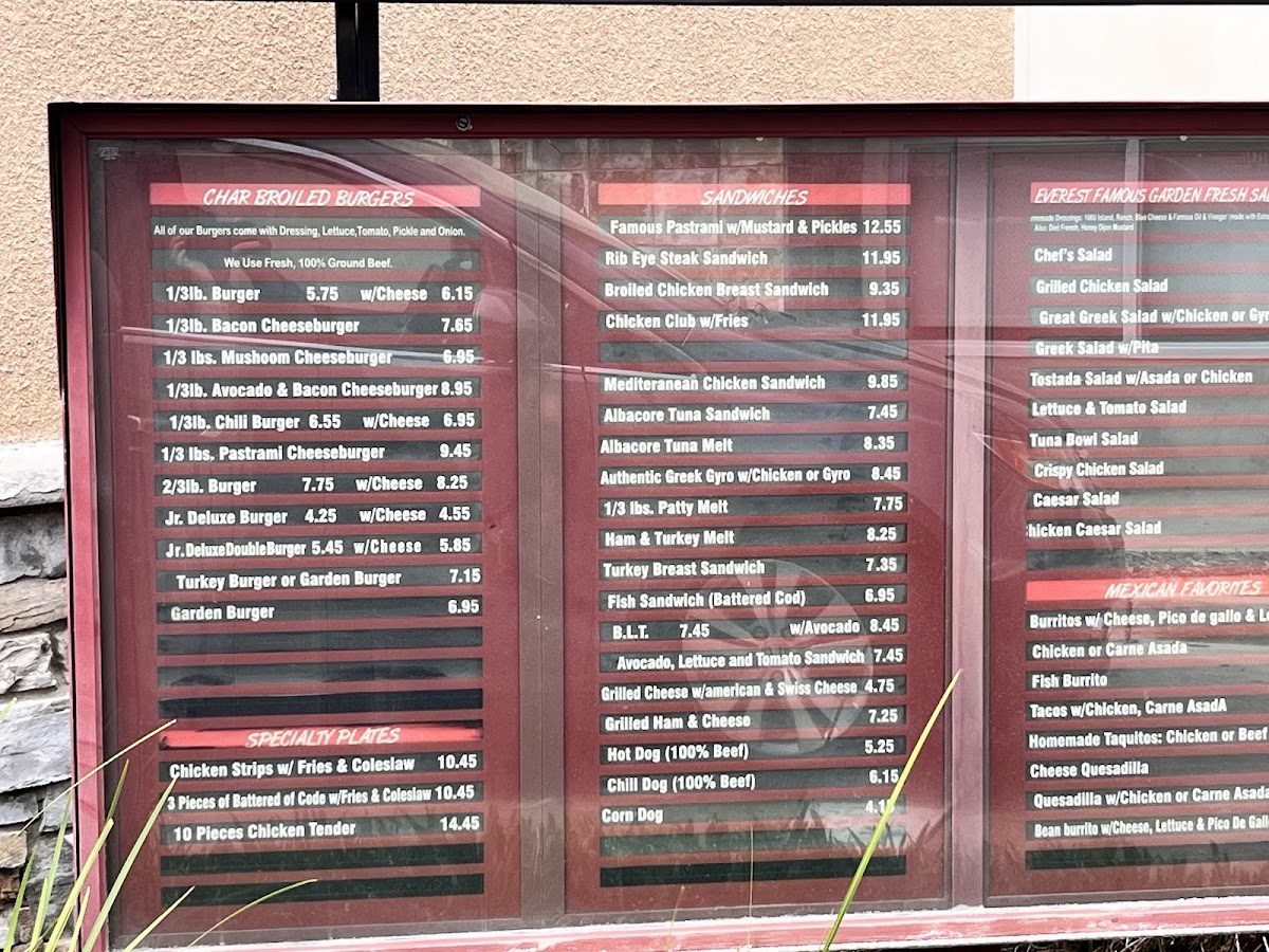 Everest Burgers Menu - Image 6